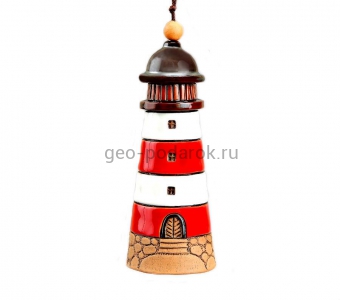 Красный керамический маяк колокольчик