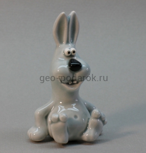 керамическая фигурка заяц